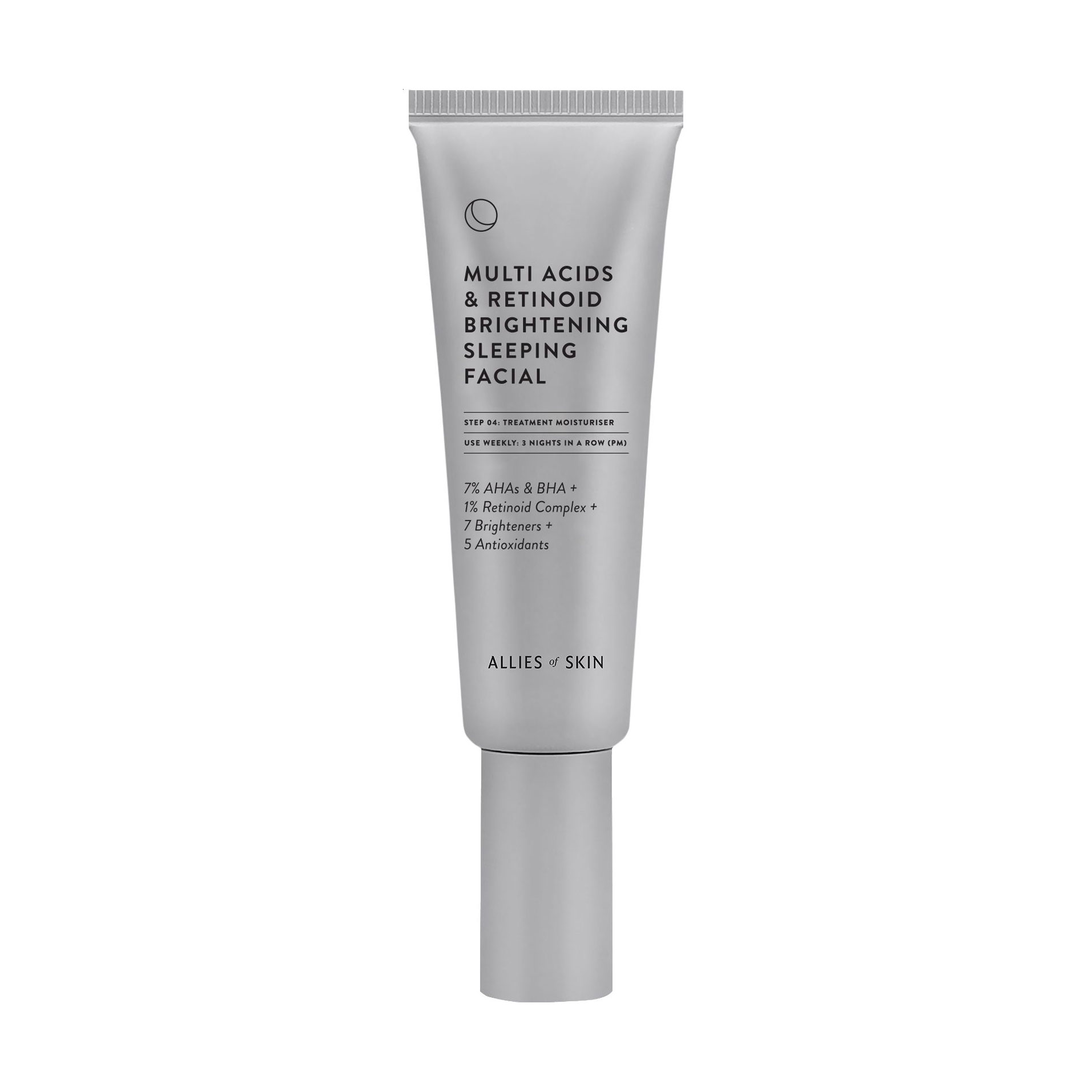 Нічний мультикислотний пілінг для обличчя Allies Of Skin Multi Acids &amp; Retinoid Brightening Sleeping Facial з ретинолом, 48 мл