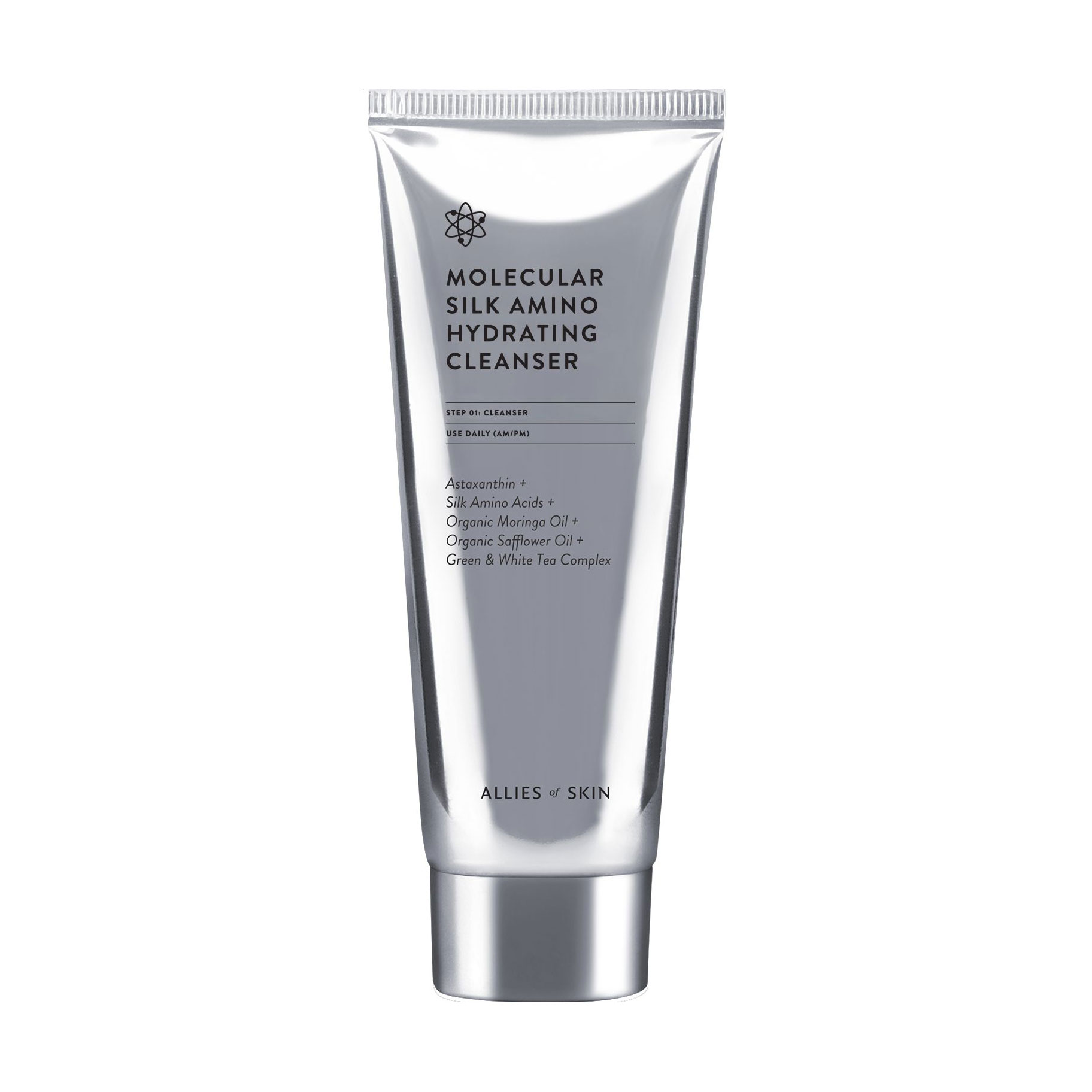 Очищувальний засіб для обличчя Allies Of Skin Molecular Silk Amino Hydrating Cleanser, 100 мл