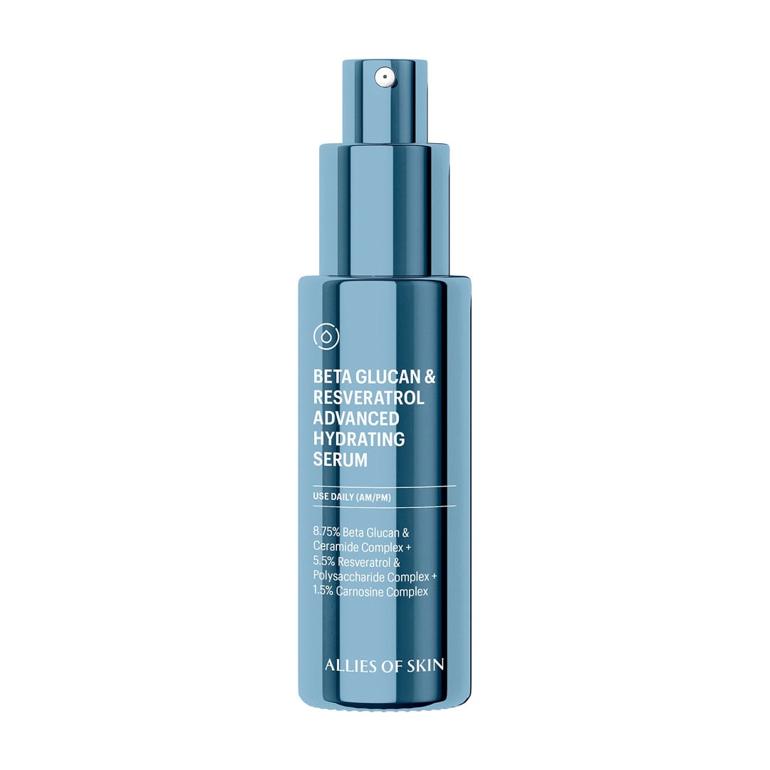 Зволожувальна сироватка для обличчя Allies Of Skin Beta Glucan &amp; Resveratrol Advanced Hydrating Serum з бета-глюканом, 30 мл